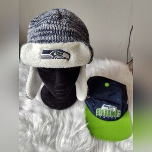 Seattle Seahawks Winter Hat and Cap Set